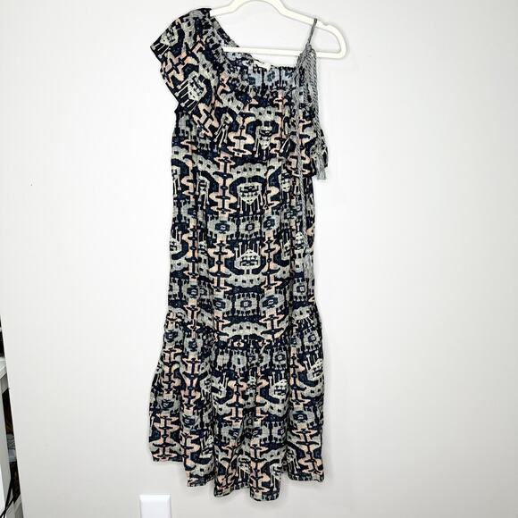 Ulla Johnson Womens Daniela Coverup Off Shoulder Lightweight Ruffle Black S NEW - Picture 2 of 8